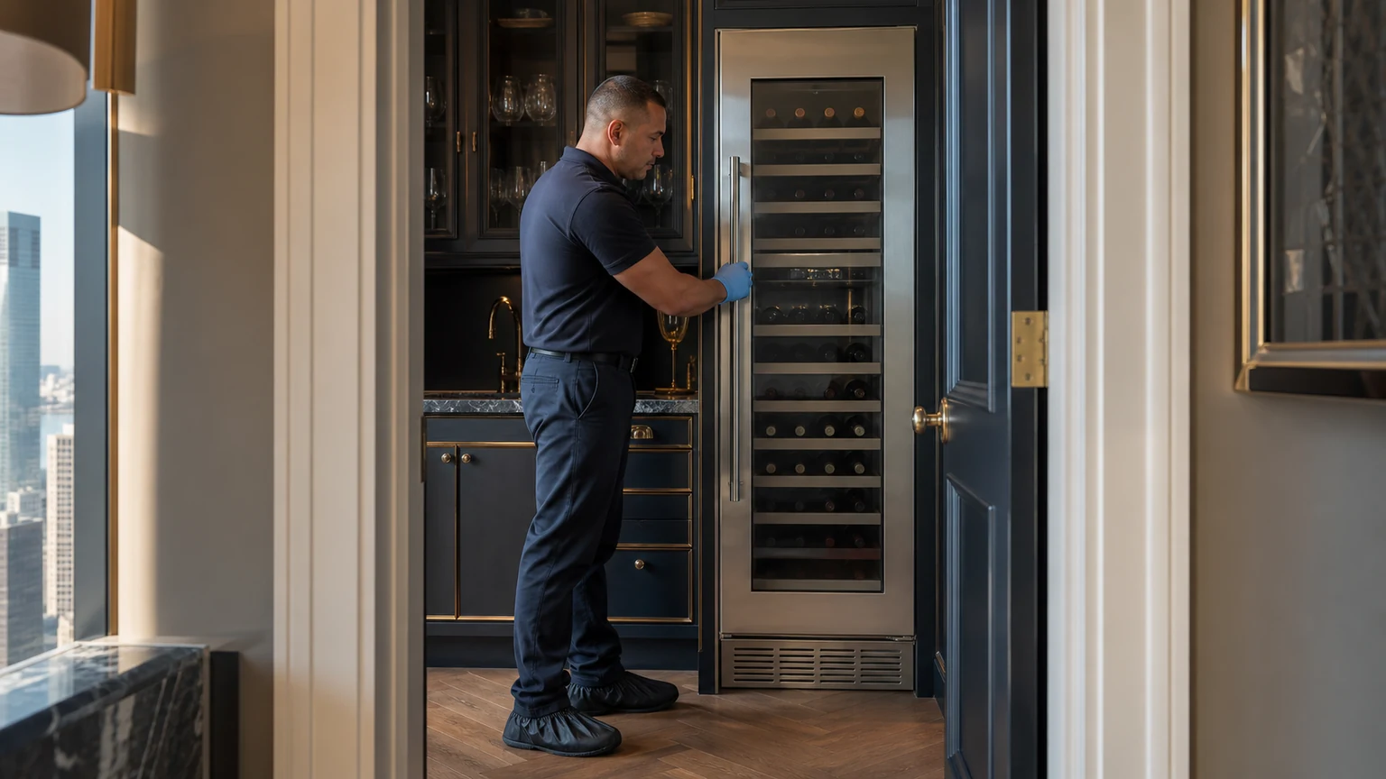 Wine cooler diagnostic visit in Battery Park City